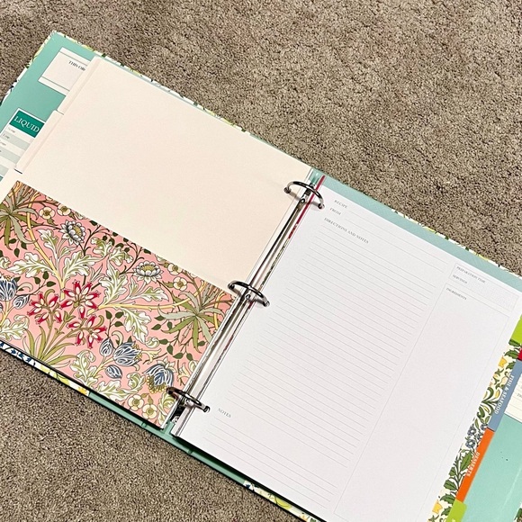 🎁 Recipe Book 3-ring Binder Organizer for Your Favorite Recipes 11.5” x 11” NWT - Picture 4 of 6
